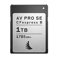 CFexpress Type B SE memory card with 1 TB capacity displayed on a neutral background.