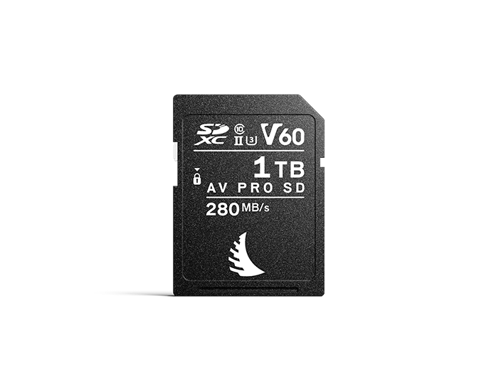 AV PRO SD V60 memory card with 1 TB capacity displayed on a neutral background.