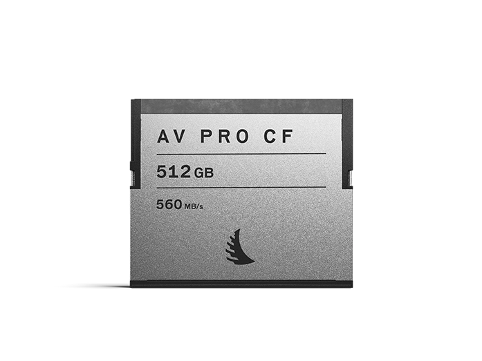 CFast 2.0 memory card with 512 GB capacity displayed on a neutral background.