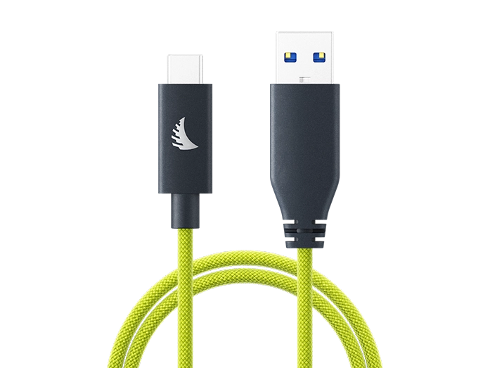 Product image USB A-to-C 3.2 Solid Flex™ Cable Lime 32 cm | 1 ft