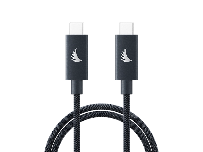 Product image USB-C 4.0 Solid Flex™ Cable Blue Gray 32 cm | 1 ft
